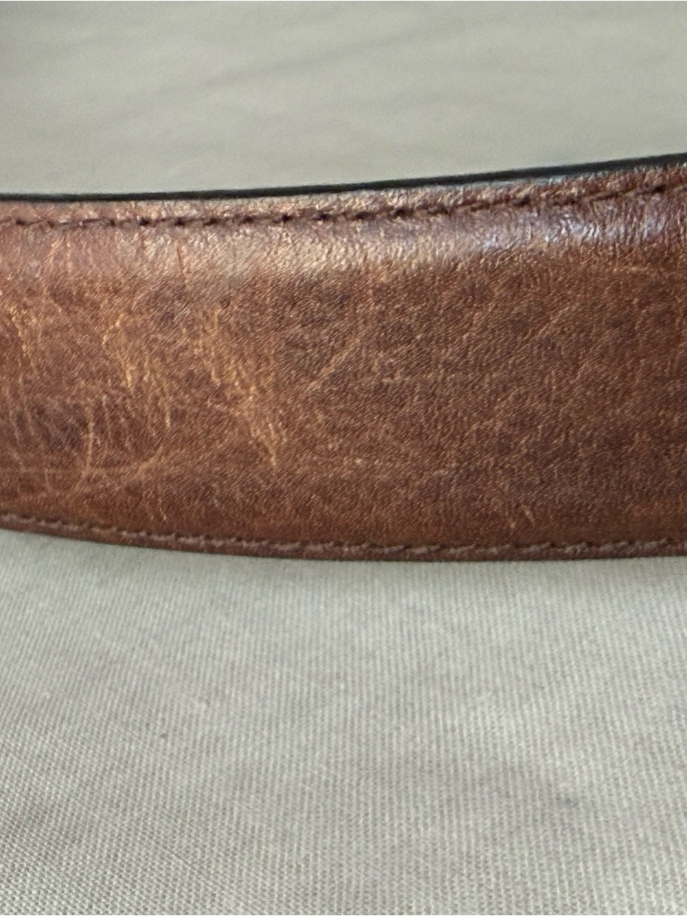 L’Aigle Paris New York Vintage Men’s Brown Leather Dress Belt 38 Fathers Day Gif - Picture 10 of 16
